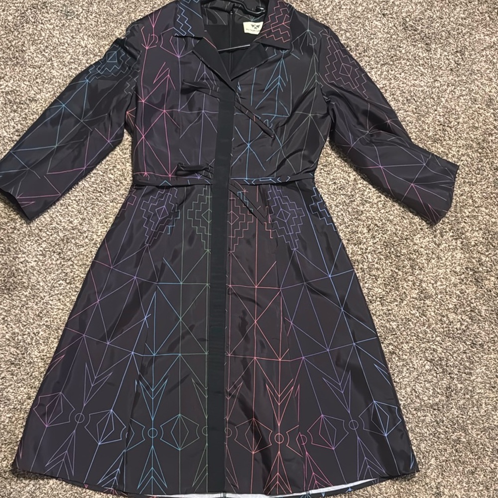 Black Geometric Women's Dress